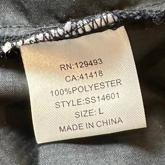 Neff Long Sleeve Black & Tropical Floral Print Zip Front Windbreaker Large - Picture 6 of 6